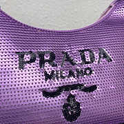  Prada 1NE515 Re-Edition 2000 Sequined Re-Nylon Mini-Bag Purple Size 22 cm - 2