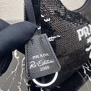 Prada 1NE515 Re-Edition 2000 Sequined Re-Nylon Mini-Bag Black Size 22 cm - 3