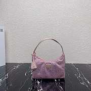 Prada 1NE515 Satin Mini-Bag With Artificial Crystals Pink Size 22 cm - 1