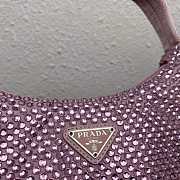 Prada 1NE515 Satin Mini-Bag With Artificial Crystals Pink Size 22 cm - 2