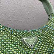  Prada 1NE515 Satin Mini-Bag With Artificial Crystals Green Size 22 cm - 2