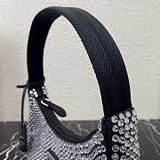 Prada 1NE515 Satin Mini-Bag With Artificial Crystals Black Size 22 cm - 6
