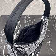  Prada 1NE515 Satin Mini-Bag With Artificial Crystals Black Size 22 cm - 4