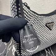  Prada 1NE515 Satin Mini-Bag With Artificial Crystals Black Size 22 cm - 3