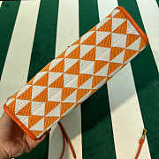 Prada 1BA354 Small Prada Symbole Jacquard Fabric Handbag Orange White Size 22 cm - 3