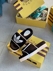 Adidas x Gucci Women's GG Platform Sandal Black - 4