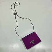 Prada Cardholder With Shoulder Strap And Sequins 1MR024 Purple Size 18 cm - 3