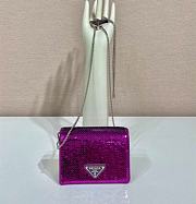 Prada Cardholder With Shoulder Strap And Sequins 1MR024 Purple Size 18 cm - 1