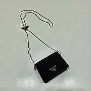 Prada Cardholder With Shoulder Strap And Sequins 1MR024 Black Size 18 cm - 5