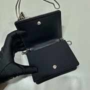 Prada Cardholder With Shoulder Strap And Sequins 1MR024 Black Size 18 cm - 4