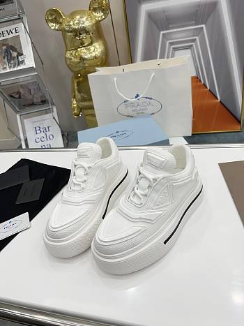 Prada Platform White Sneakers