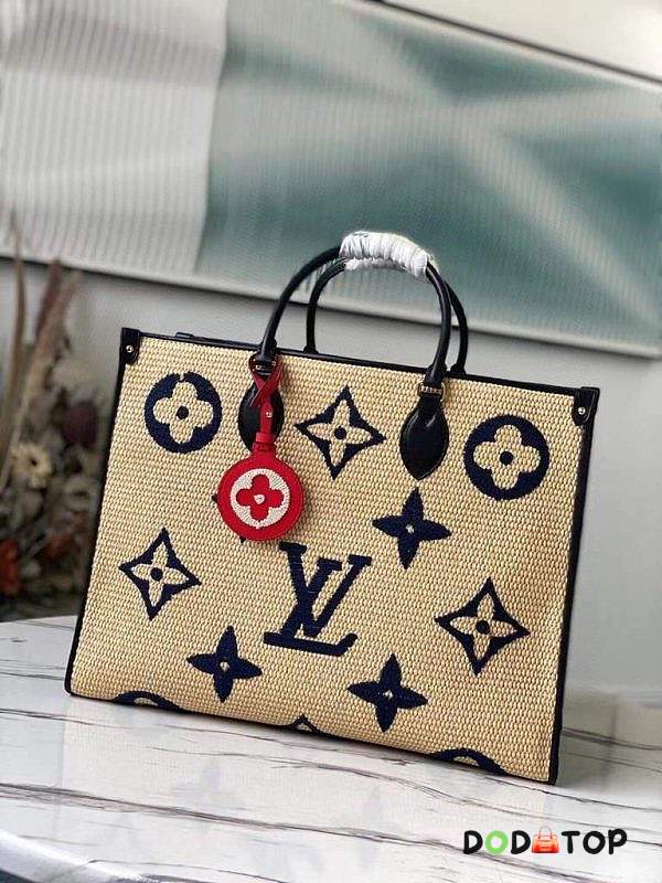  Louis Vuitton LV OnTheGo MM Tote Bag Blue Size 35 x 27 x 14 cm - 1
