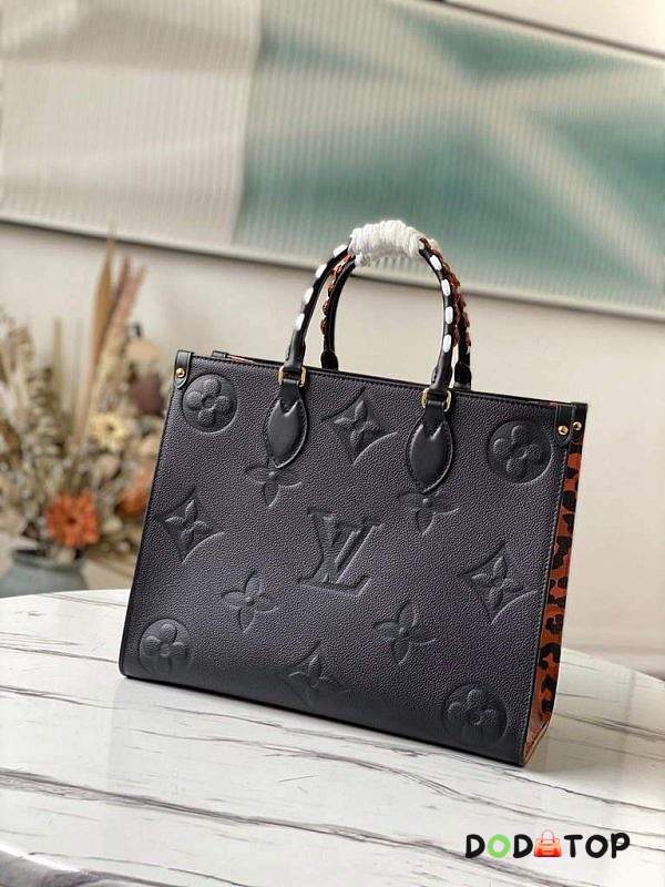 Louis Vuitton OnTheGo MM Monogram Empreinte Tote Bag Black Size 35 x 27 x 14 cm - 1