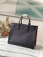 Louis Vuitton OnTheGo MM Monogram Empreinte Tote Bag Black Size 35 x 27 x 14 cm - 1