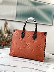 Louis Vuitton OnTheGo MM Monogram Empreinte Tote Bag Caramel Size 35 x 27 x 14 cm - 1