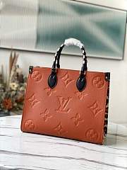 Louis Vuitton OnTheGo MM Monogram Empreinte Tote Bag Caramel Size 35 x 27 x 14 cm - 4