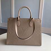 Louis Vuitton OnTheGo MM Monogram Empreinte Tote Bag Beige Size 35 x 27 x 14 cm - 1