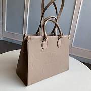 Louis Vuitton OnTheGo MM Monogram Empreinte Tote Bag Beige Size 35 x 27 x 14 cm - 5