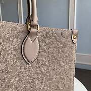 Louis Vuitton OnTheGo MM Monogram Empreinte Tote Bag Beige Size 35 x 27 x 14 cm - 2