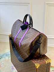LV M46259 Louis Vuitton Keepall Bandouliere 50 Bag Purple Size 50 x 29 x 23 cm - 2