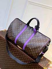 LV M46259 Louis Vuitton Keepall Bandouliere 50 Bag Purple Size 50 x 29 x 23 cm - 4