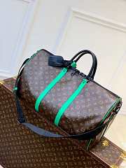 LV M46259 Louis Vuitton Keepall Bandouliere 50 Bag Minty Green Size 50 x 29 x 23 cm - 1