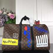 LV N44642 Louis Vuitton Keepall 50B Travel Bag Monogram Size 50 x 29 x 23 cm - 3