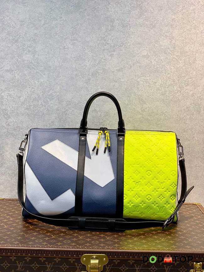LV M59922 Louis Vuitton Keepall 50B Travel Bag Yellow Size 50 x 29 x 23 cm - 1
