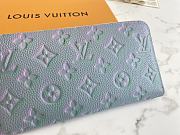 Louis Vuitton LV M81466 Blue Full Leather Single Zip Wallet Size 19.5 x 10.5 x 2.5 cm - 2