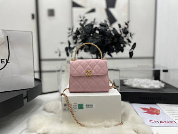 Chanel Cl Clutch With Chain Pink Size 11.5 x 14.5 x 5.5 cm