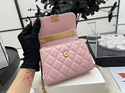 Chanel Cl Clutch With Chain Pink Size 11.5 x 14.5 x 5.5 cm - 5