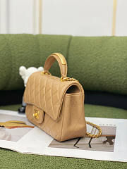 Chanel Mini Flap Bag With Top Handle Beige Size 12 x 20 x 6 cm - 6