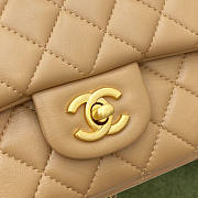 Chanel Mini Flap Bag With Top Handle Beige Size 12 x 20 x 6 cm - 5