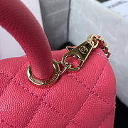 Chanel Flap Bag With Top Handle Pink Size 14 x 24 x 10 cm - 5