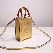 Fendi Mini Sunshine Shopper Gold Tone Size 13 x 18 x 6.5 cm - 6