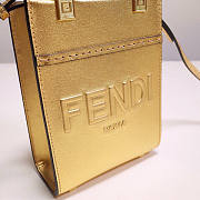 Fendi Mini Sunshine Shopper Gold Tone Size 13 x 18 x 6.5 cm - 2