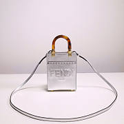 Fendi Mini Sunshine Shopper Silver Tone Size 13 x 18 x 6.5 cm - 1
