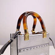 Fendi Mini Sunshine Shopper Silver Tone Size 13 x 18 x 6.5 cm - 3