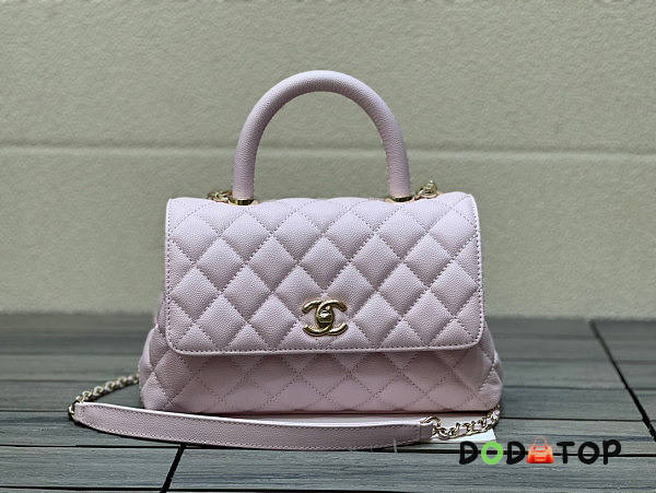 Chanel Flap Bag With Top Handle Nude Pink Size 14 x 24 x 10 cm - 1