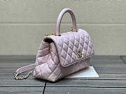 Chanel Flap Bag With Top Handle Nude Pink Size 14 x 24 x 10 cm - 2