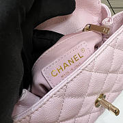 Chanel Small Flap Bag With Top Handle Nude Pink Size 13 x 19 x 9 cm - 6