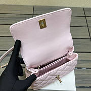 Chanel Small Flap Bag With Top Handle Nude Pink Size 13 x 19 x 9 cm - 3