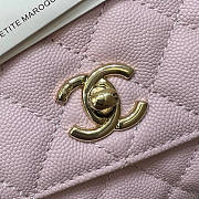 Chanel Small Flap Bag With Top Handle Nude Pink Size 13 x 19 x 9 cm - 2