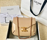 Celine Chain Besace Triomphe Beige Size 24.5 x 17 x 4 cm - 1