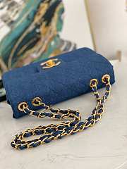 Chanel Flap Bag Denim 24k Gold Hardware Size 30 x 21 x 8 cm - 3