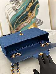 Chanel Flap Bag Denim 24k Gold Hardware Size 30 x 21 x 8 cm - 4