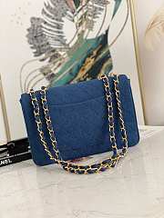 Chanel Flap Bag Denim 24k Gold Hardware Size 30 x 21 x 8 cm - 5