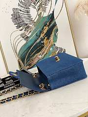 Chanel Flap Bag Denim 24k Gold Hardware Size 30 x 21 x 8 cm - 6