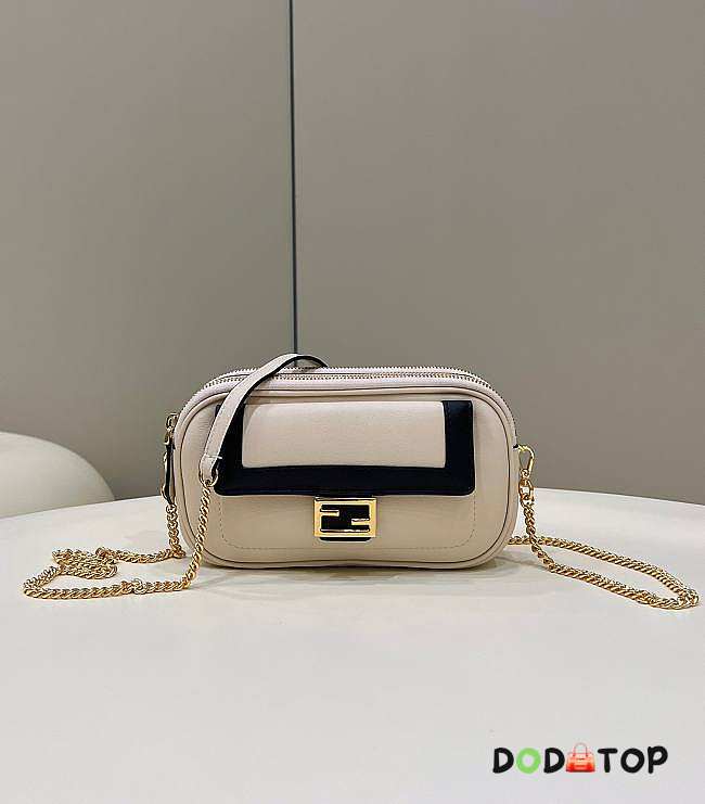 Fendi Easy 2 Baguette White Leather Bag Size 19 x 5 x 11 cm - 1