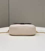 Fendi Easy 2 Baguette White Leather Bag Size 19 x 5 x 11 cm - 2